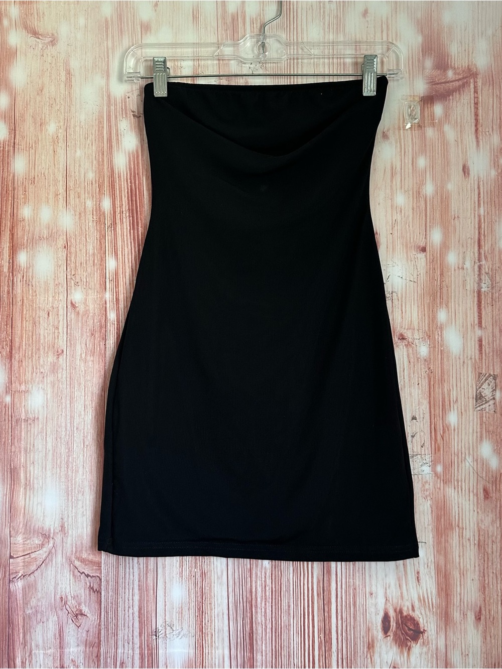Unbranded Black Mesh Strapless Bodycon Mini Dress Size S